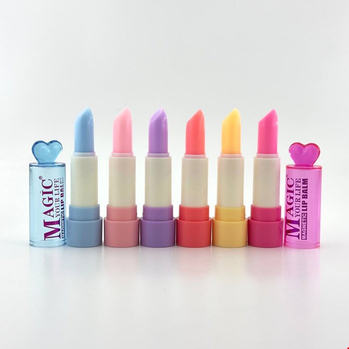 بالم لب حرارتی کریستالی قلبی مجیک  Magic lip balm no lc89