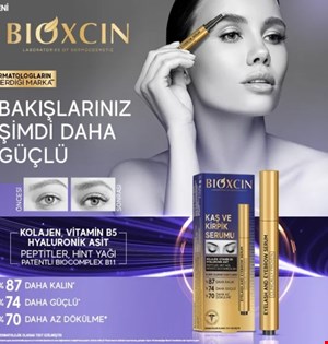 سرم تقویت کننده ابرو و مژه بیوکسین Bioxcin حاوی هیالورونیک اسید حجم ۳ میل