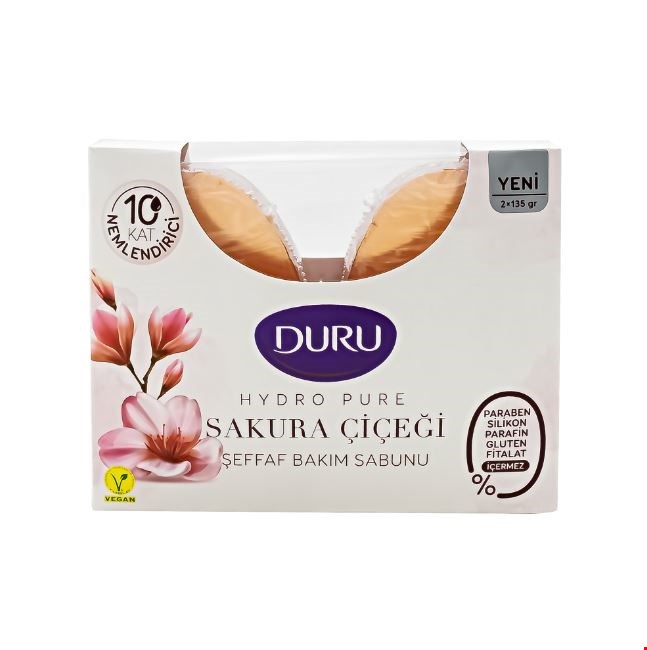 صابون آبرسان دورو DURU حاوی عصاره شکوفه گیلاس بسته 2 عددی