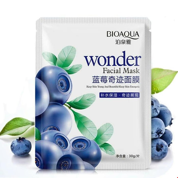 ماسک ورقه ای بلوبری بیوآکوا  Bioaqua wonder blueberry facial mask