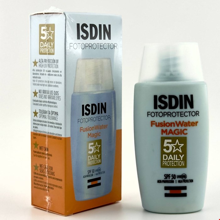 فلوئید ضد آفتاب بی رنگ مجیک فیوژن واتر ایزدین spf50